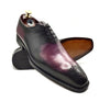 Men's Handmade Leather Purple Patina Formal Dress Shoes, Unique Hand Color Shoes