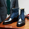 Men Formal Handmade two tone seduce leather dress boots