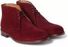 Men's Shoes Handmade suede Leather Red Chukka Formal Dress Lace up Boots