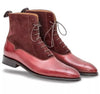 MENS FASHION HANDMADE SUEDE LEATHER FORMAL CASUAL CHELSEA BURGUNDY ANKLE BOOTS