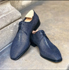 Men's Shoes Handmade Blue Stingray Fish leather Oxford shoe Lace up Formal