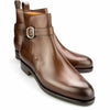 Handmade Brown Jodhpurs Single Ankle Strap with Buckle Men's Leather Boot