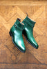 Men's Shoes Green Italian Leather Single Buckle Monk Strap Ankle Boots