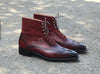 Men's Shoes Handmade Leather Burgundy Formal Casual Dress Lace up Boots