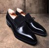 Handmade Black Leather Suede Shoes Men's Derby Suede Laces Dress Shoe