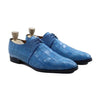 Men's Shoes Handmade Leather Blue Crocodile Oxford Casual Formal Lace Up