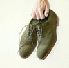 Men's Shoes Formal Casual Handmade Suede Heart Medallion Lace Up Oxfords