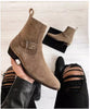 Men Shoes Handmade Beige Suede Jodhpur Ankle Boots Buckled closure Formal Casual