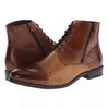 Men's Shoes Handmade Leather Double Tone Side Zip Formal Casual Brown Boots