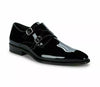 Men's Shoes Handmade Patent Leather Formal Casual Black Single Monk Slip Ons