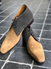 Men's Shoes Handmade Formal Tan Brown Gray Suede Chukka Casual Lace Up Boots