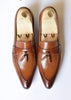 Men's Handmade Shoes Tan Tassels Moccasins Formal Leather Casual Wear Boots