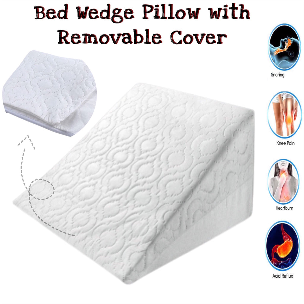 Bed Wedge Pillow Orthopaedic Up Support Acid Reflux Back & Leg Bed Rest Foam